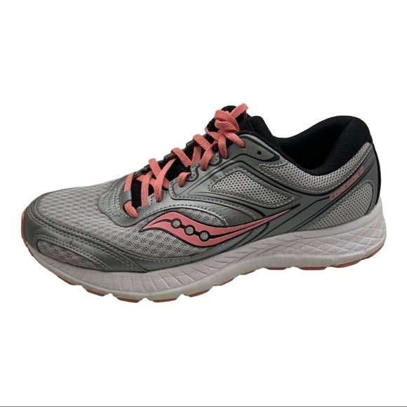 Saucony Cohesion 12 Women’s Running Shoes Silver Pink Gray Lace Up Size 10 - Picture 1 of 14